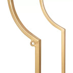 Étagère murale métallique 18" x 24" Dorée : Rangement élégant, présentoir en verre à 3 niveaux