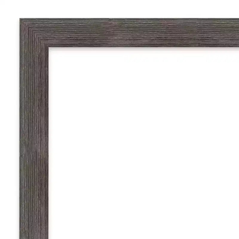 Miroir mural de salle de bain encadré plomb Pinstripe gris 30" x 24" : Rectangle moderne, biseauté, cadre en bois, montage mural