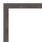 Miroir mural de salle de bain encadré plomb Pinstripe gris 30" x 24" : Rectangle moderne, biseauté, cadre en bois, montage mural