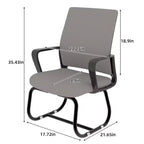 Chaise de bureau minimaliste, chaise d'ordinateur rembourrée avec cadre en métal et accoudoirs, chaise confortable pour la maison et le bureau