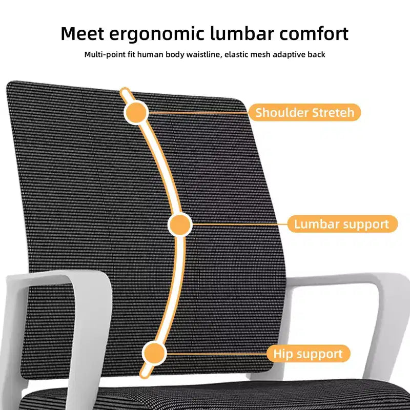Chaise de bureau minimaliste, chaise d'ordinateur rembourrée avec cadre en métal et accoudoirs, chaise confortable pour la maison et le bureau