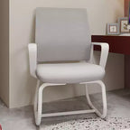 Chaise de bureau minimaliste, chaise d'ordinateur rembourrée avec cadre en métal et accoudoirs, chaise confortable pour la maison et le bureau