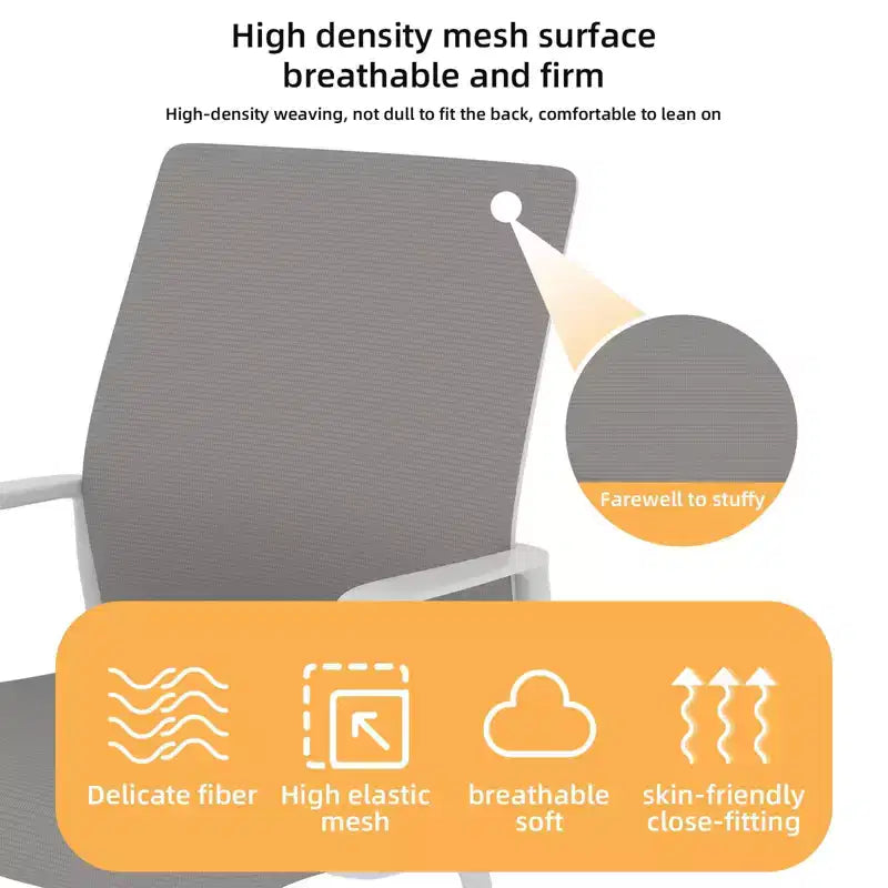 Chaise de bureau minimaliste, chaise d'ordinateur rembourrée avec cadre en métal et accoudoirs, chaise confortable pour la maison et le bureau