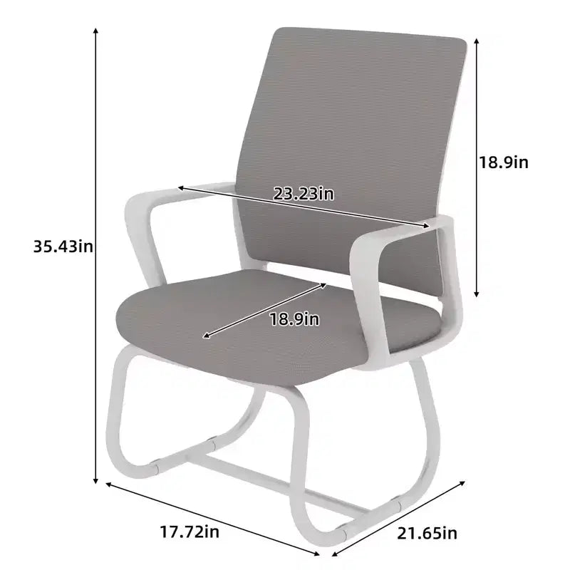 Chaise de bureau minimaliste, chaise d'ordinateur rembourrée avec cadre en métal et accoudoirs, chaise confortable pour la maison et le bureau