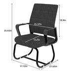 Chaise de bureau minimaliste, chaise d'ordinateur rembourrée avec cadre en métal et accoudoirs, chaise confortable pour la maison et le bureau