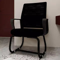 Chaise de bureau minimaliste, chaise d'ordinateur rembourrée avec cadre en métal et accoudoirs, chaise confortable pour la maison et le bureau