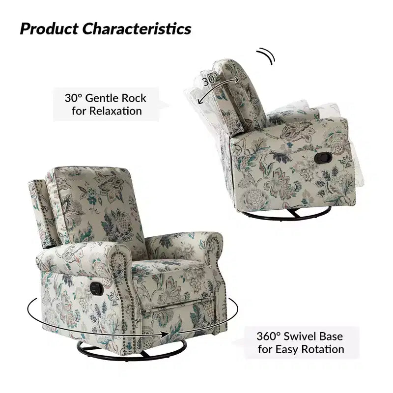 Fauteuil inclinable pivotant et coulissant manuel
