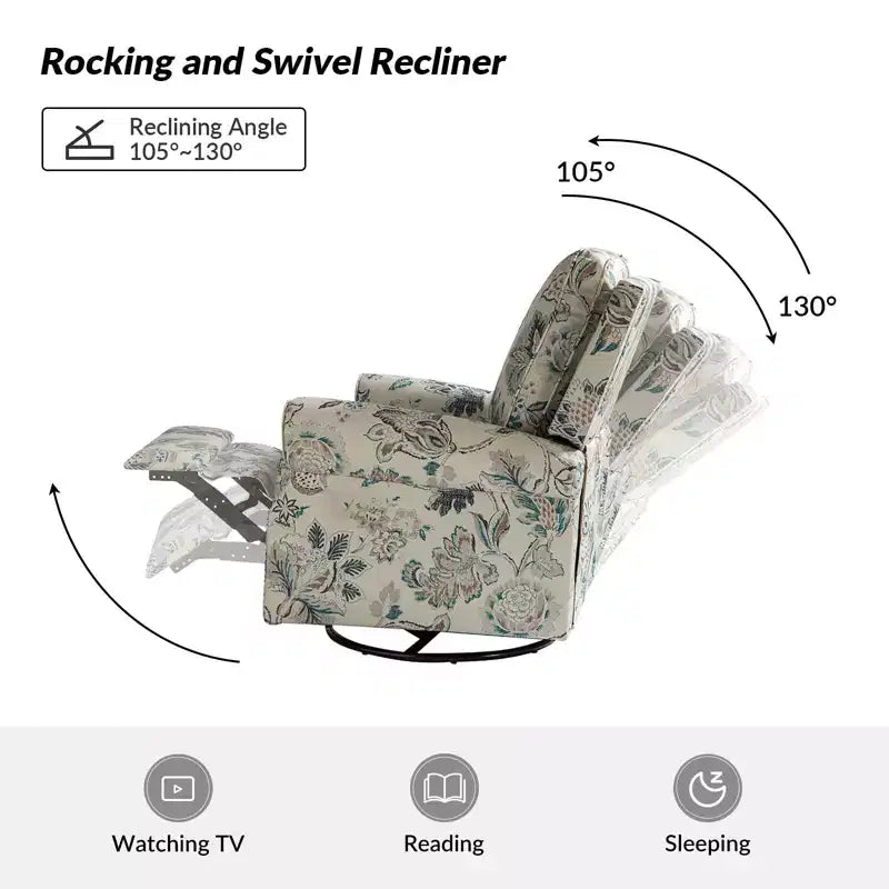 Fauteuil inclinable pivotant et coulissant manuel