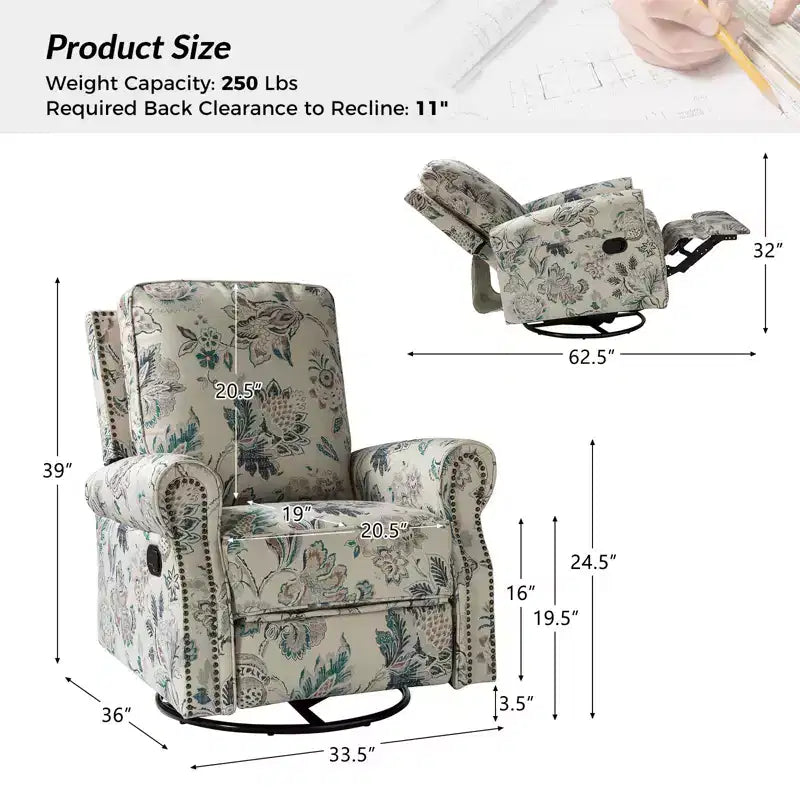 Fauteuil inclinable pivotant et coulissant manuel