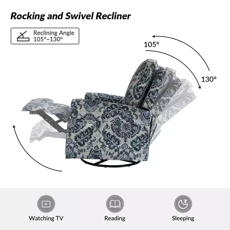 Fauteuil inclinable pivotant et coulissant manuel