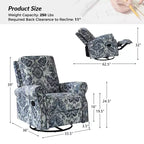 Fauteuil inclinable pivotant et coulissant manuel