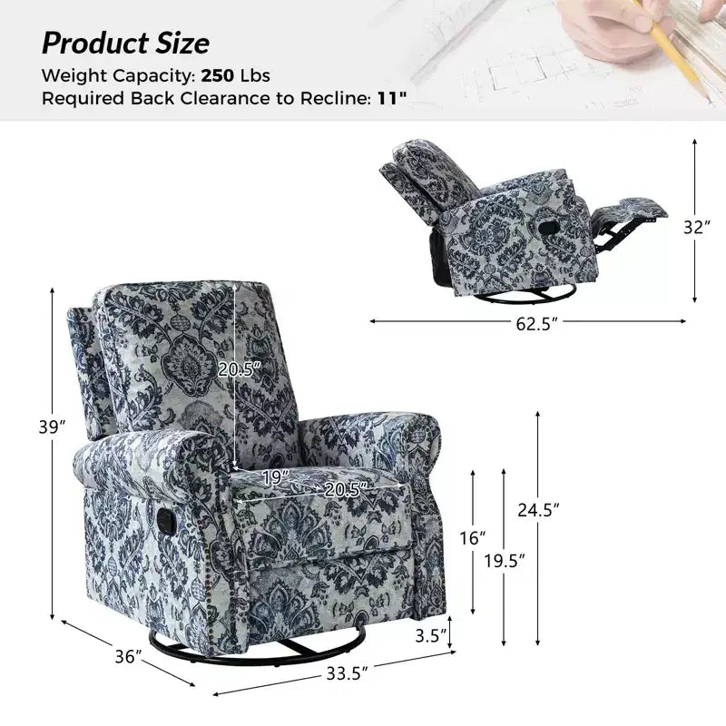 Fauteuil inclinable pivotant et coulissant manuel
