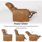 Fauteuil de relaxation pivotant avec soutien lombaire, intérieur en simili cuir, adapté pour le salon, la chambre de bébé