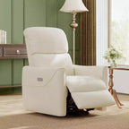 Fauteuil de relaxation pivotant avec soutien lombaire, intérieur en simili cuir, adapté pour le salon, la chambre de bébé