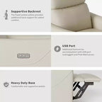 Fauteuil de relaxation pivotant avec soutien lombaire, intérieur en simili cuir, adapté pour le salon, la chambre de bébé