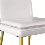 Chaises de salle à manger rembourrées, chaises de cuisine en similicuir avec pieds en métal, chaises d'appoint de salle à manger modernes marron