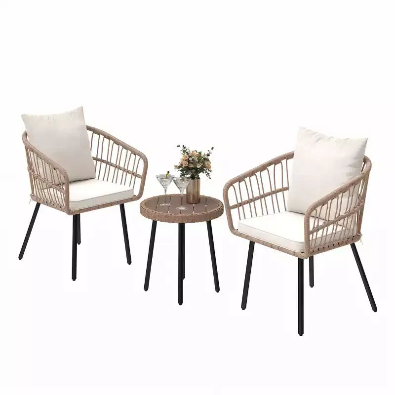 Fauteuil d'appoint moderne du milieu du siècle avec oreiller, fauteuil de salon rembourré avec table d'appoint et coussin moelleux pour le salon