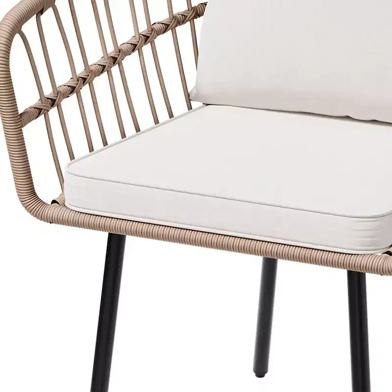 Fauteuil d'appoint moderne du milieu du siècle avec oreiller, fauteuil de salon rembourré avec table d'appoint et coussin moelleux pour le salon