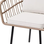 Fauteuil d'appoint moderne du milieu du siècle avec oreiller, fauteuil de salon rembourré avec table d'appoint et coussin moelleux pour le salon