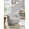 Fauteuil d'appoint pivotant à 360 degrés gris pierre