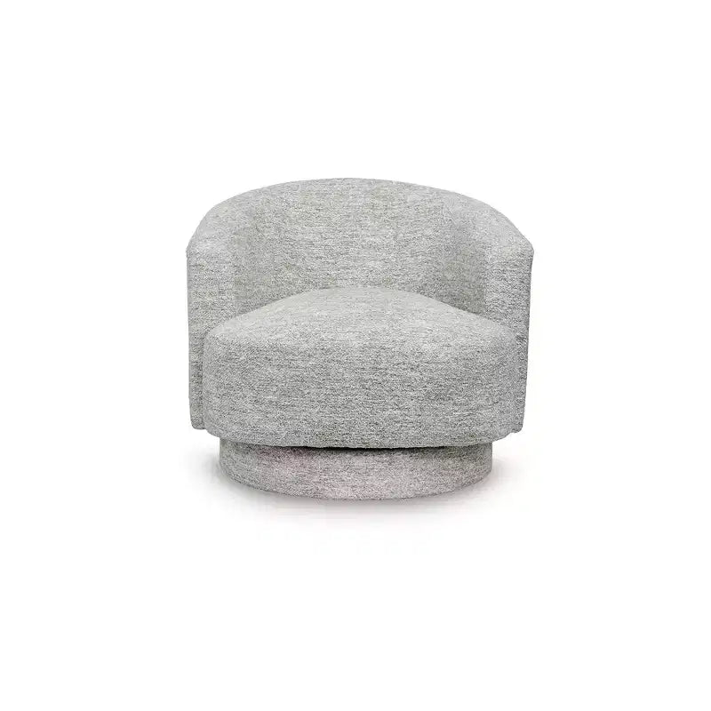 Fauteuil d'appoint pivotant à 360 degrés gris pierre