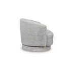 Fauteuil d'appoint pivotant à 360 degrés gris pierre
