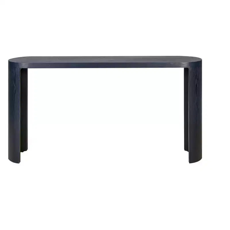 Table d'entrée moderne de 60 pouces avec pieds incurvés, longue console avec plateau épais, table d'appoint pour salon, couloir