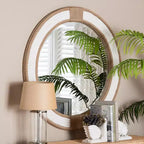bali & pari Adita Round Woven Rope Mirror