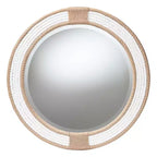 Miroir rond en corde tressée