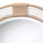 Miroir rond en corde tressée