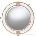 Miroir rond en corde tressée