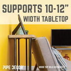 Pieds de console en H pour tuyau de 1,9 cm, 24,76 cm L - lot de 2