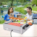 Machine à hot-dogs professionnelle avec grill à rouleaux et double contrôle de la température
