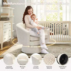 Fauteuil pivotant 360° moderne en chenille, avec un design ergonomique et un revêtement en velours moelleux pour votre salon, chambre ou bureau.