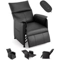 Recliner Chair, Electric Adjustable Recliner Sofa PU Leather for Adults with Remote Control
