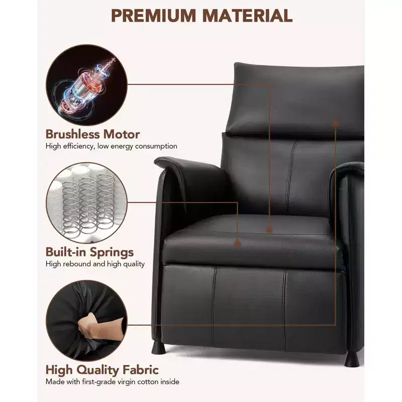 Fauteuil inclinable, canapé inclinable électrique réglable en cuir PU pour adultes avec télécommande