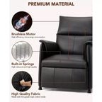 Fauteuil inclinable, canapé inclinable électrique réglable en cuir PU pour adultes avec télécommande