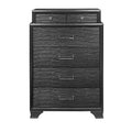 HomeStock 17 in.H Wood Vertical Dressers with 6 - Drawers in Gray Finish