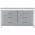 HomeStock 19.09 in.H Chipboard Horizontal Dressers with 4 - Drawers in White Finish
