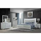 Commode horizontale en aggloméré de 4 tiroirs, 48,5 cm H, finition blanche