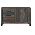 HomeStock 21.25 in.H Chip Board Horizontal Dressers with 3 - Drawers in Gray Finish