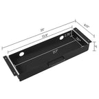 Tiroir coulissant de 56 cm à monter sous le bureau, fixation coulissante sous le bureau, organisateur de rangement de bureau caché, 63,5x22,9x7,6 cm, Noir