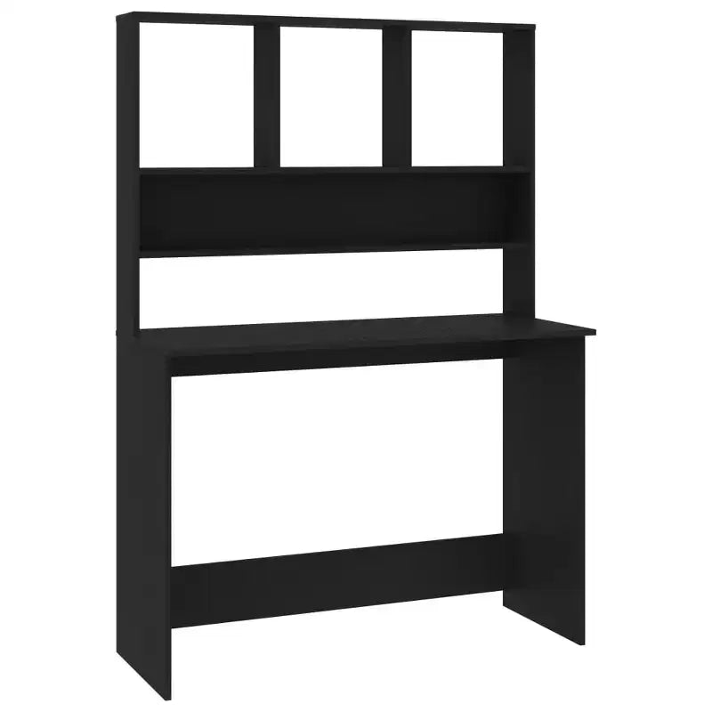 Bureau noir en bois d'ingénierie