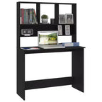 Bureau noir en bois d'ingénierie