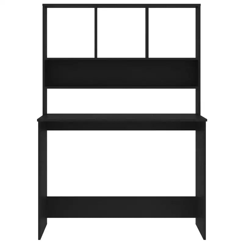Bureau noir en bois d'ingénierie