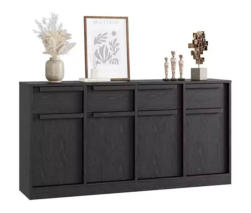 Bahut avec tiroirs, grand buffet à café avec rangement, buffet moderne en bois pour cuisine et salle à manger