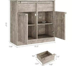 Bahut avec tiroirs, grand buffet à café avec rangement, buffet moderne en bois pour cuisine et salle à manger