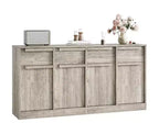Bahut avec tiroirs, grand buffet à café avec rangement, buffet moderne en bois pour cuisine et salle à manger