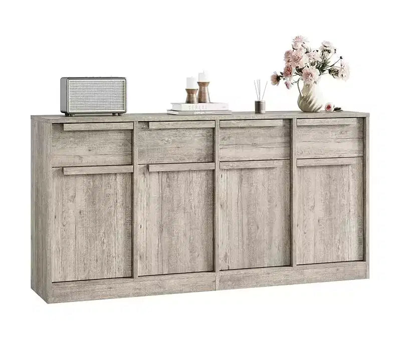 Bahut avec tiroirs, grand buffet à café avec rangement, buffet moderne en bois pour cuisine et salle à manger