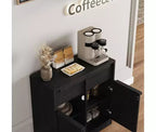 Bahut avec tiroirs, grand buffet à café avec rangement, buffet moderne en bois pour cuisine et salle à manger